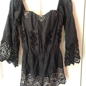 Stone Cold Fox Aden Romper in black